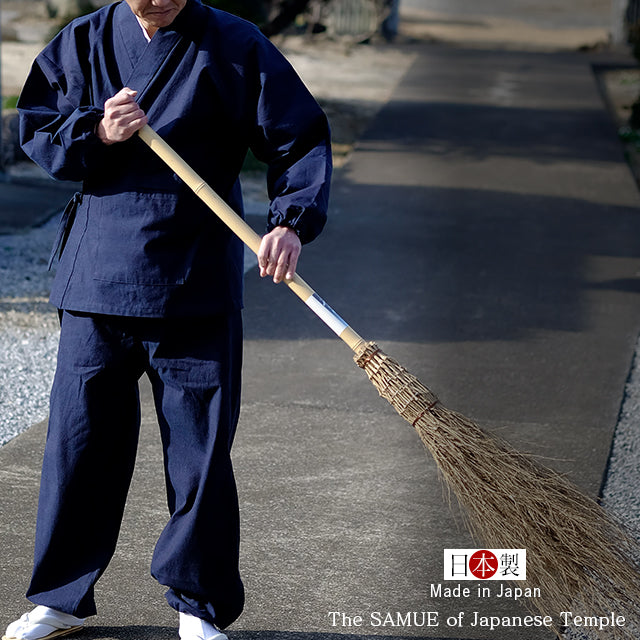 【ビスポーク/オーダー】寺院作務衣 藍染平織り 武州正藍染め(濃紺/ IndigoBlue)
