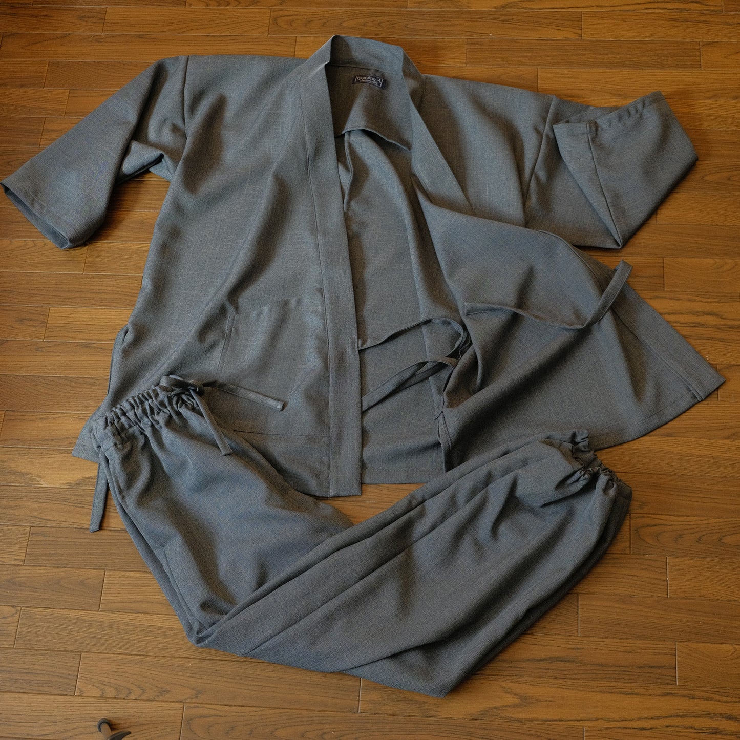 Temple Crispy Canvas Black Black Cotton 100 % Made in Japan