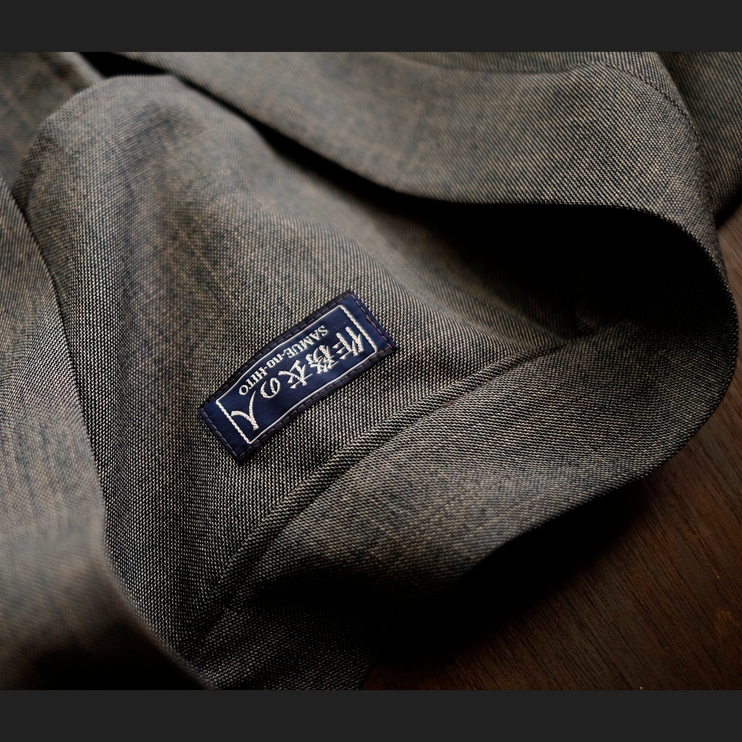 Temple Crispy Canvas Black Black Cotton 100 % Made in Japan