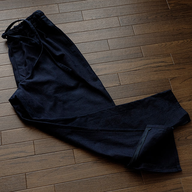 藍染忍者作務衣 NinjaSamue スリムタイプ(濃紺/dark indigo blue)