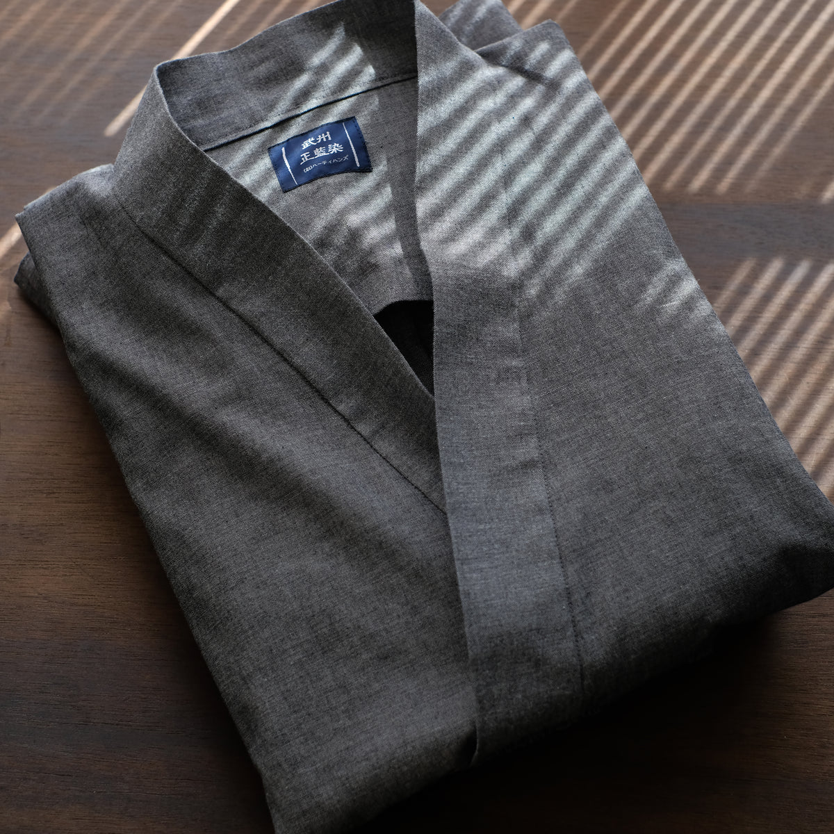 Workwear Men's Men's/Men's Aizen (Tsumugi Gray) Temple Temple Workwear (thin) 100% cotton for spring and summer