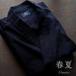 【春夏向け】藍染平織り作務衣 薄手 武州正藍染 クラシック (濃紺/dark indigo blue)